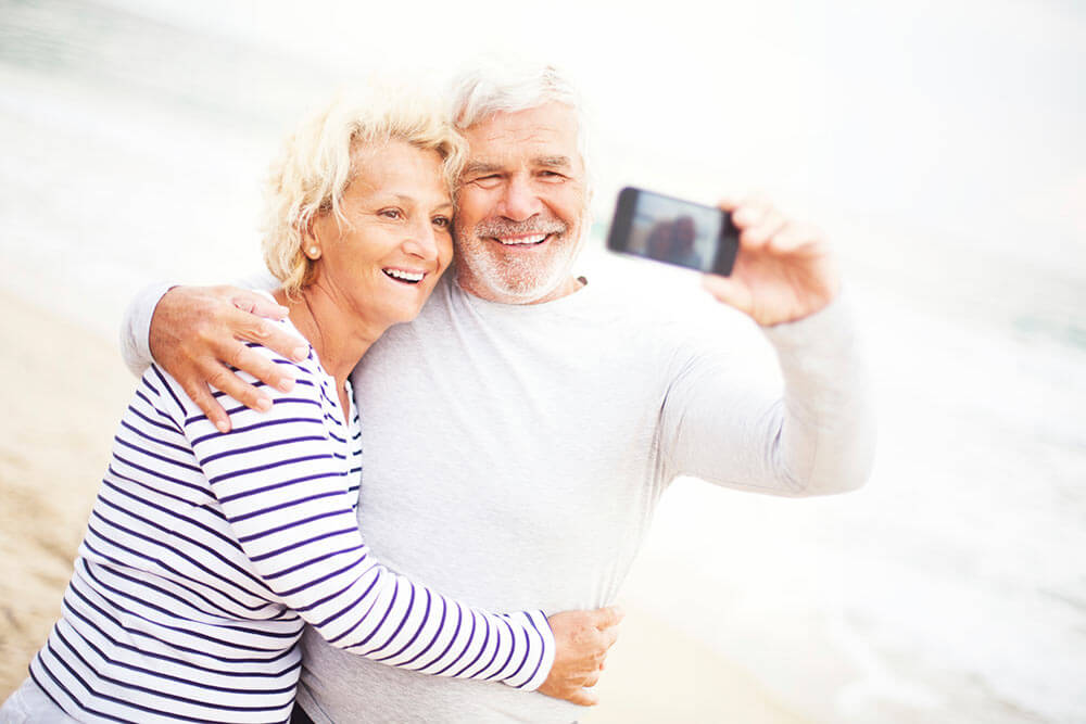 Happy couple on vacation