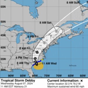 Tropical storm Debbie