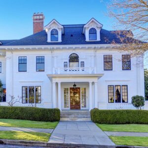 white colonial house